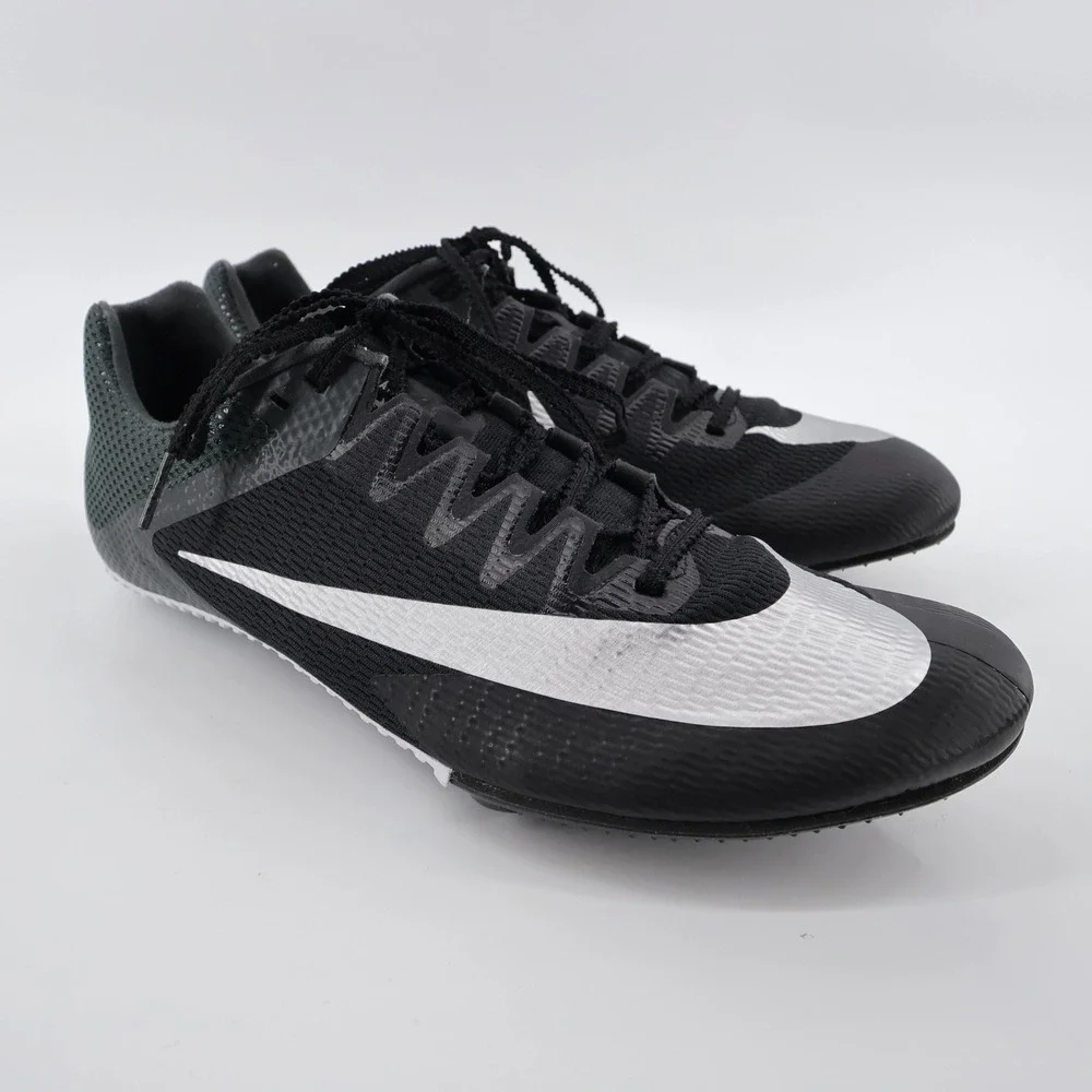 NEW Nike Zoom Rival S 9 Track Spikes Black Silver Low Top Mens Size 10 NO SPIKES